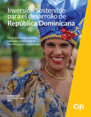 Portada del Reporte de Sostenibilidad 2025 del Fondo de Infraestructura Dominicana